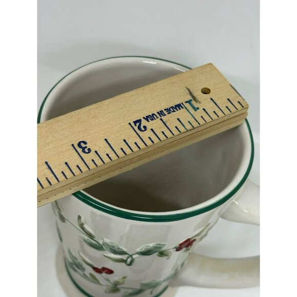 Pfaltzgraff Winterberry Embossed Mug 12oz w/ Tea Infuser Christmas Set - 3.5"x4" - Picture 5 of 7